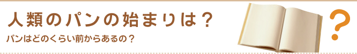 人類のパンの始まりは？